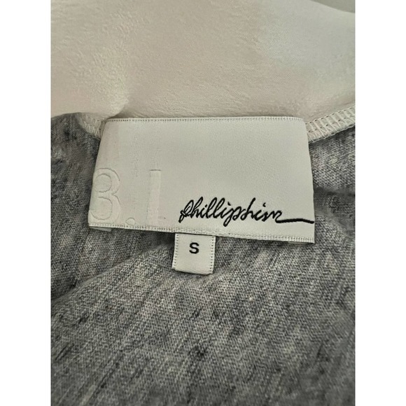 3.1 Phillip Lim Gray Off-White Sleeveless Knit Chiffon Top Women's Size Small - Picture 6 of 7